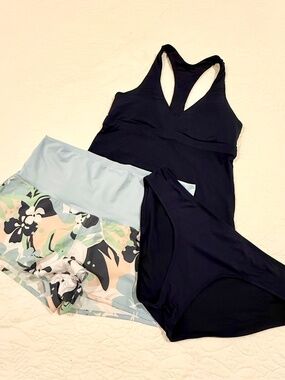 NEW Carve Tankini Bathing suit set with Roxy Swim Shorts